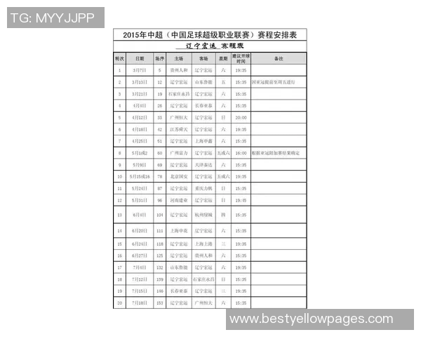 足球中超联赛赛程详解